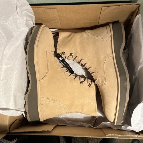 SOREL MEN'S HI-LINE LACE WATERPROOF BOOT 2009511 Size 13 TAN SUEDE NEW! $185! - Picture 6 of 9