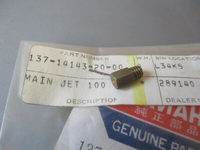 NOS Yamaha OEM Main Jet #100 73-75 RD350 70-72 R5 75-76 RS100 137-14143-20