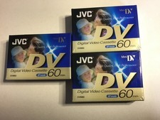 3 JVC Mini DV 60 Cassette NEW and Original Packaging reduced in price!