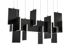 Eurofase Lighting 38044 Coburg 42"W LED Linear Chandelier - Black