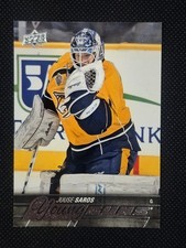 Juuse Saros 2015-16 Upper Deck Young Guns #464 Rookie Card. rookie card picture