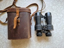 Vintage ROSS LONDON 8x30 Binoculars 127768 With Leather Case Made In England