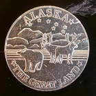 Alaska Great Land Oxford Mint Moose Bear Eagle Bullion-0.999 Silver 1 Oz Coin