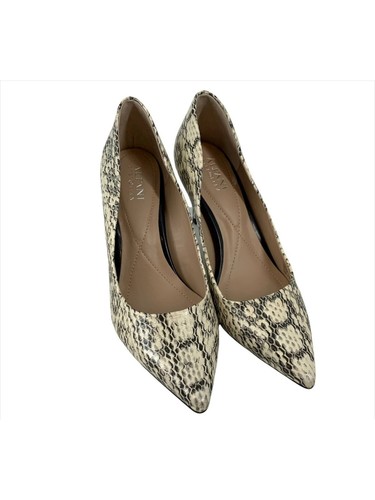 ALFANI Womens Beige Snakeskin Jeules Toe Stiletto Slip On Pumps Shoes 9.5 M - Picture 3 of 8