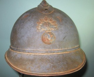untouched WW1 French M15 Adrian helmet infantry casque stahlhelm casco 胄 1GM 1WK
