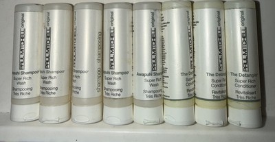 8 Pack~Paul Mitchell ~ Awapuhi Shampoo Super Rich Wash & conditioner Travel Size