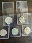 Lot of 5 Kennedy Half Dollars - 1968 D, 1967, 1966 - 40% silver