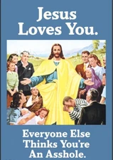 Jesus Loves You. Funny 2x3 Dishwasher Refrigerator Metal Magnet.