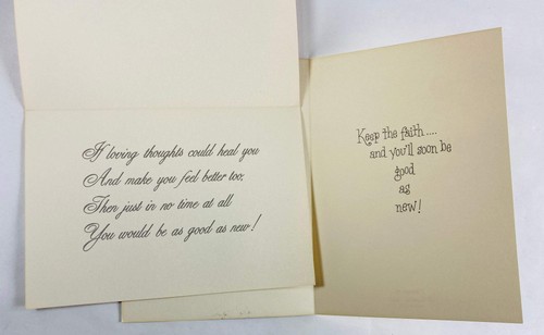 Vintage 1960s best wishes get well cards Lot of 4 UNUSED greetings in good condi - Bild 6 von 6