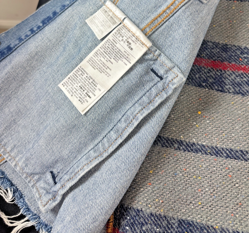 Levis Premium Denin Jacket Mens sz XL Striped back wool trucker blue & red - Picture 10 of 12