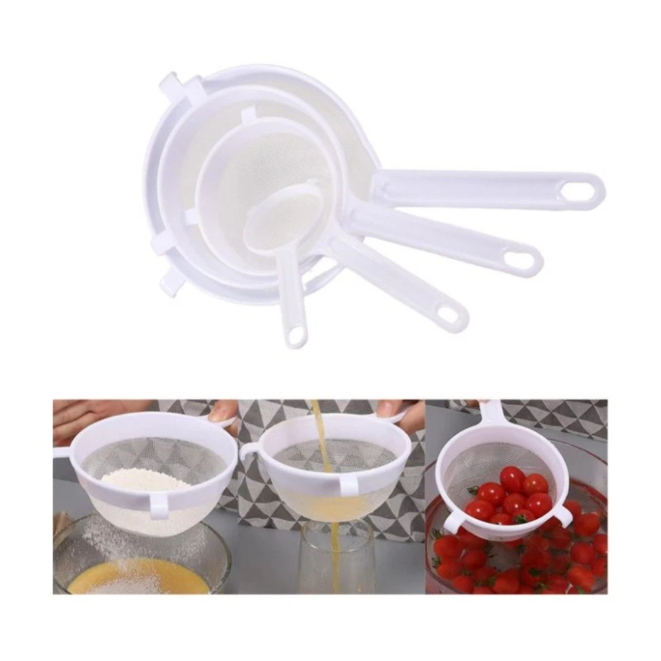 1x Handheld Passiersieb 7/12/15/18cm Küchensieb Kunststoff Nudelsieb Abtropfsieb - Bild 2 von 4