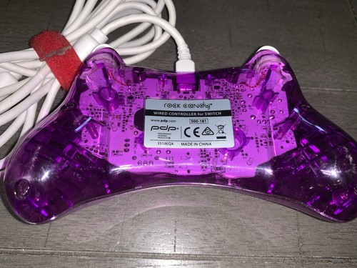 NINTENDO SWITCH CONTROLLER PURPLE CLEAR ROCK CANDY WIRED CONTROL 500-181 - Picture 12 of 14