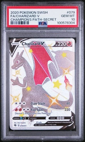 Pokemon Shiny Charizard V Champions Path 79/73 Secret Rare PSA 10 Gem Mint