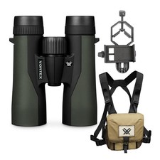 Vortex 8x42 Crossfire HD Binoculars w/Glasspak Haness  Smartphone Adapter Kit