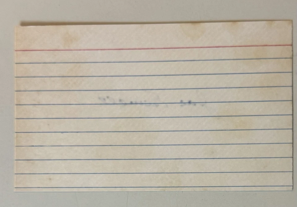 Joe Sewell - HOF - New York Yankees - Signed Autographed Index Card - Image 2 of 2