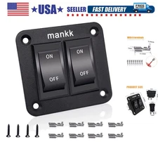 On-Off Switch 12V 20A 4 Pins DPST Rocker Switch Panel RV Light Switch for RV ...