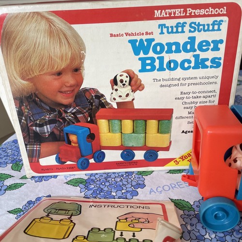 Vtg 1980 Wonder Building Blocks Mattel Tuff Stuff Basic Vehicle Set - Picture 2 of 11