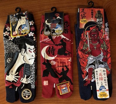 3 Pair Japanese Tabi Socks Men s Size 25-28cm (7-10 US)