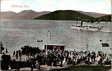 Auckland New Zeland Rothesay Bay Steam Ship Boats Podium Crowd 1900s  Postcard