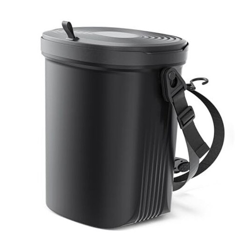 Trash Can for Car Garbage: Leakproof Silicone Car Waste Bin w/Lid for Drivers - Picture 1 of 7