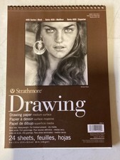 Strathmore 400 Series Drawing Paper Pad 2 Sheets Used 22 Left 9 x 12