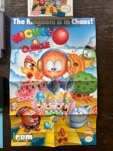NES KICKLE CUBICLE BOX POSTER CARTRIDGE GAME Nintendo CLEAN LABEL WORKING CASE - Picture 3 of 14
