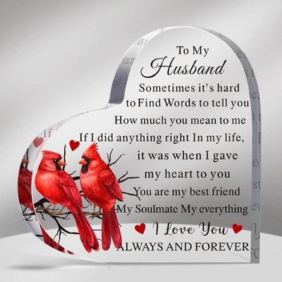 To My Man Gift for Him Anniversary Birthday Gifts Boyfriend I Love Red 