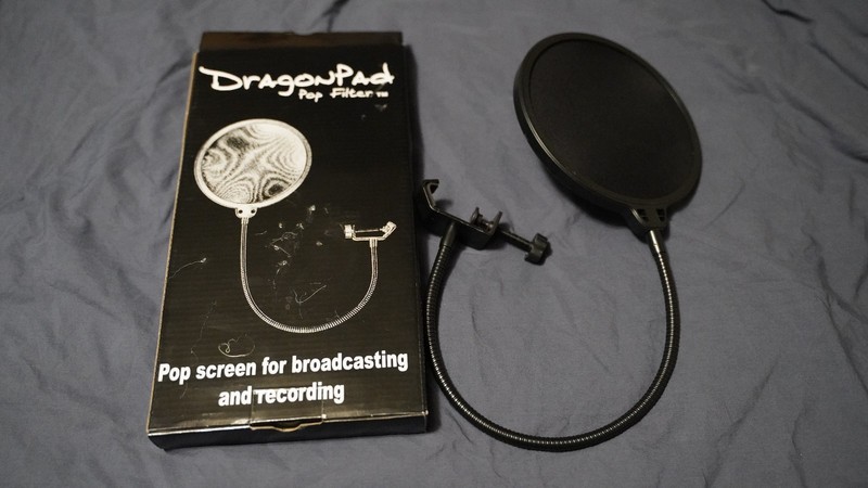 Dragon Pad Pop Filter for broadcasting & recording w/ flexible gooseneck holder