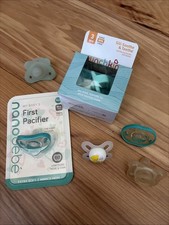 Lot Of 6 Pacifiers Variety MAM Dr Brown Bibs Nanobebe Chicco Munchkin