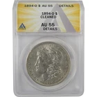 1894 O Morgan Dollar AU 55 Details ANACS Silver $1 Coin SKU:I19316
