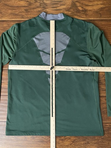 Nike Pro Combat Hyperwarm Shield Mens Green Fitted Stretch Sweatshirt XXL - Foto 8 di 10