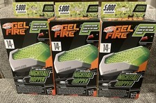 Lot Of 3 Nerf Pro Gelfire Nightfall Hopper with 5000 Glow in the Dark NEW