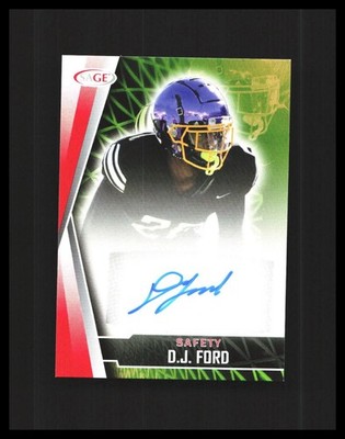 2022 DJ Ford Rookie Auto SAGE #A-DJF East Carolina Pirates