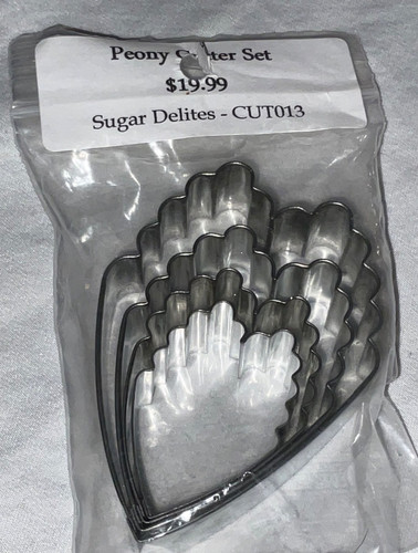 Sugar Delites Peony Cutter 3 Pc Set Fondant Mold Decorative Gum Paste Cake Decor