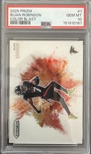 2025 PANINI PRIZM COLOR BLAST #1 BIJAN ROBINSON PSA 10 GEM MINT
