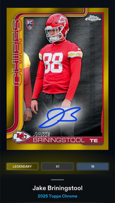 NFL Collect Digital JAKE BRININGSTOOL Topps CHROME GOLD ROOKIE Signature Legend