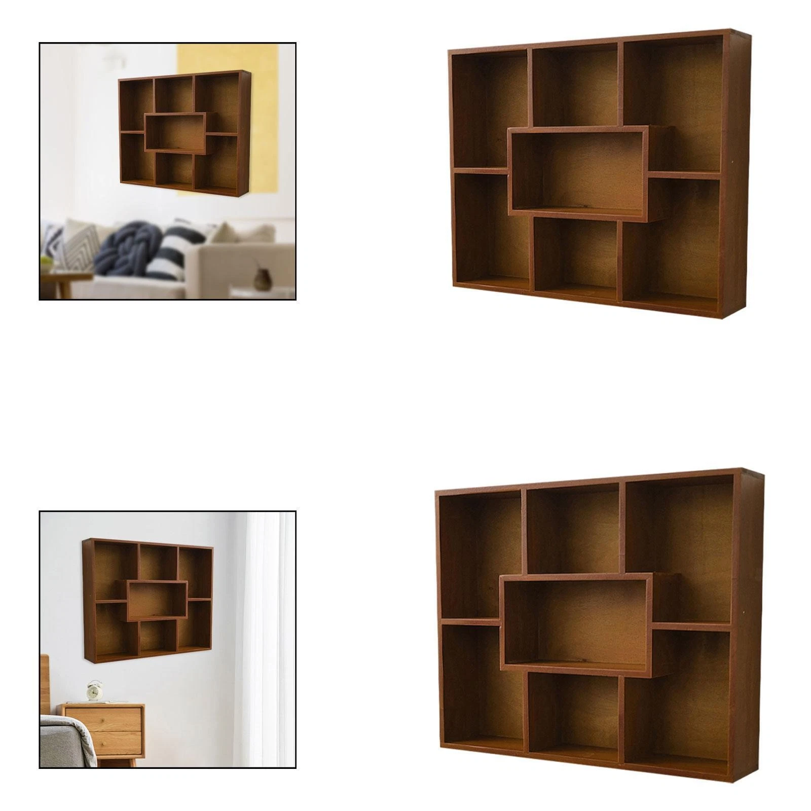 Wooden Wall Mounted Storage Shelf Display Shelf for Indoor Bathroom Office
Opens in a new window or 