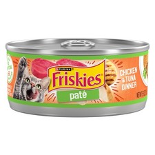 Wet Cat Food Pate Chicken Tuna Dinner 24 Pack 5.5 oz Cans 3.15 per gallon
