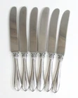 GORHAM STERLING HANDLE BUTTER KNIVES 8 1/2" STAINLESS BLADES SET OF 6