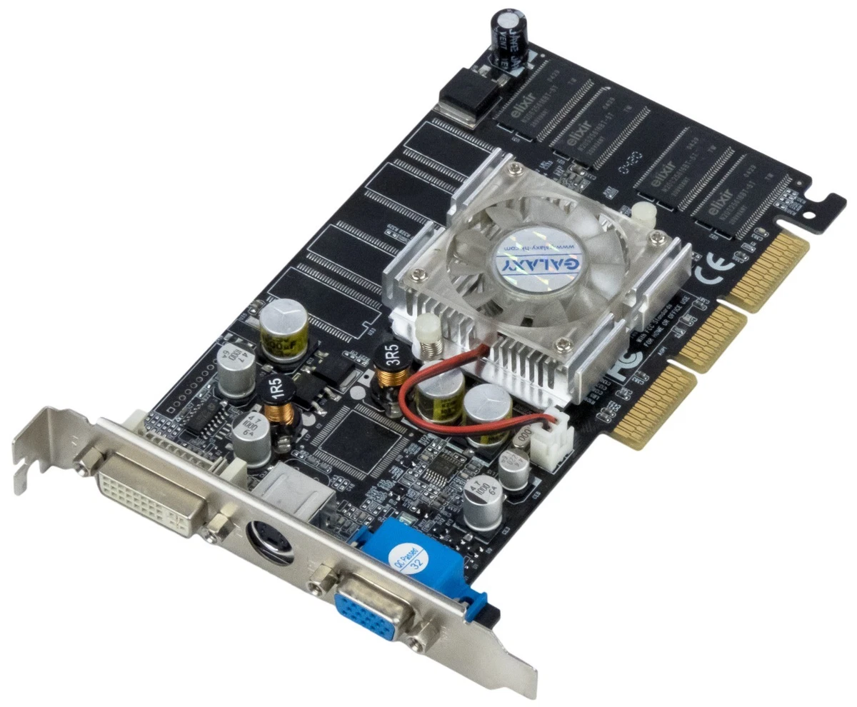 Placa De Video Agp Geforce Fx5500 128mb Ddr Tv 64 Bits 8x