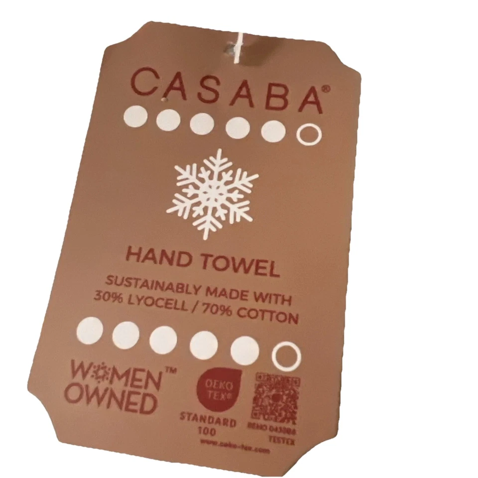 Paquete de 2 toallas de mano Casaba Designs Cat Kitty Navidad NUEVO verde 16x28 Lyocell Foto 3 de 4