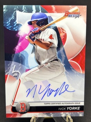 2020 Bowman's Best Nick Yorke #B20-NY Best Of 2020 Auto Red Sox