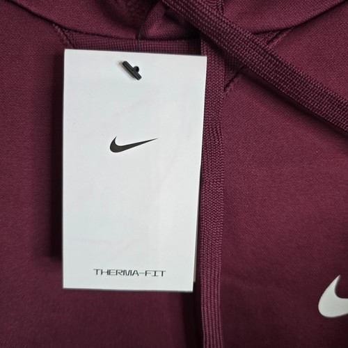 Nike Therma-FIT Training Hoodie Mens 3XL Maroon Athletic Pullover Sweatshirt - Picture 7 of 9