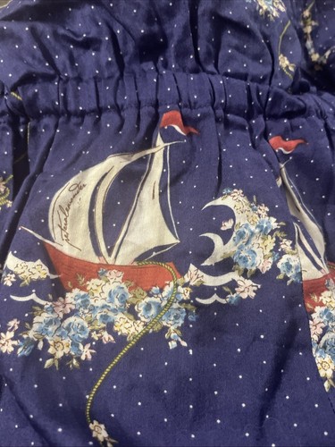 PETER ALEXANDER COTTON NAUTICAL BOAT PRINT SLEEVELESS POCKETS ROMPER SIZE XXS - Picture 17 of 17