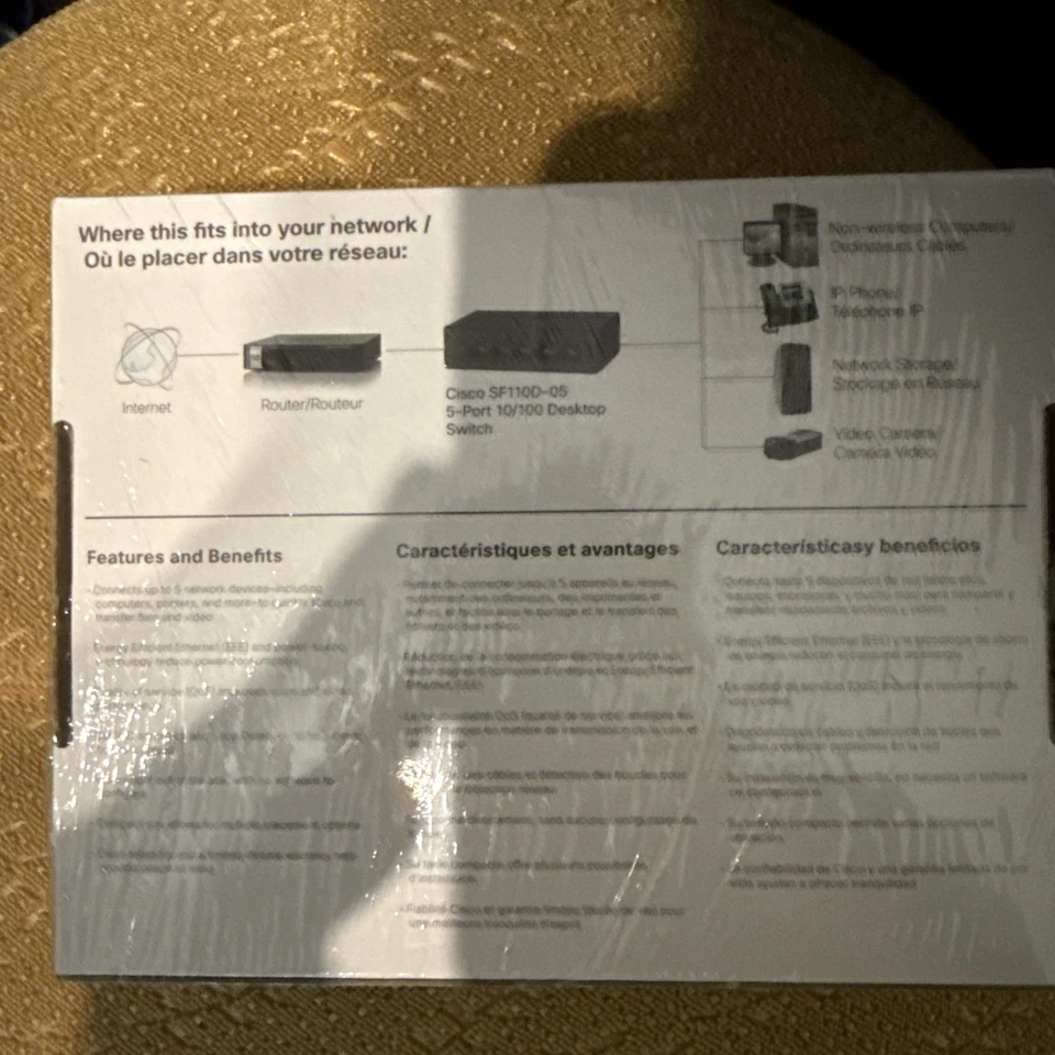 Cisco SF110D-05 5-Port 10/100 Desktop Switch - Brand New! - Image 2 of 2