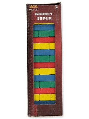 Real Wood Games Color Wooden Tower Game Multi 