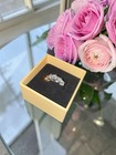 Moissanite Sterling 5 Stone Silver 925 Cubic Zirconia Prong Band Ring Size 7.   — photo 2