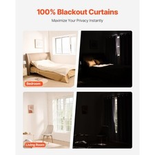 Blackout Curtains, 84 Inch Length 2 Panels Set, 52 Inch Wide Each, Thermal Insul