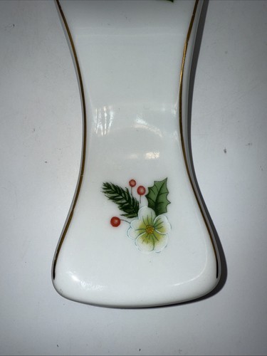 "De colección Royal Norfolk Navidad Poinsettia y Acebo Cuchara Descanso 8.25""Lx3.25""W" - Imagen 6 de 7