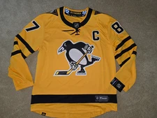 SIDNEY CROSBY #87 PENGUINS 2025 ALTERNATE FANATICS REPLICA HOCKEY JERSEY MENS L